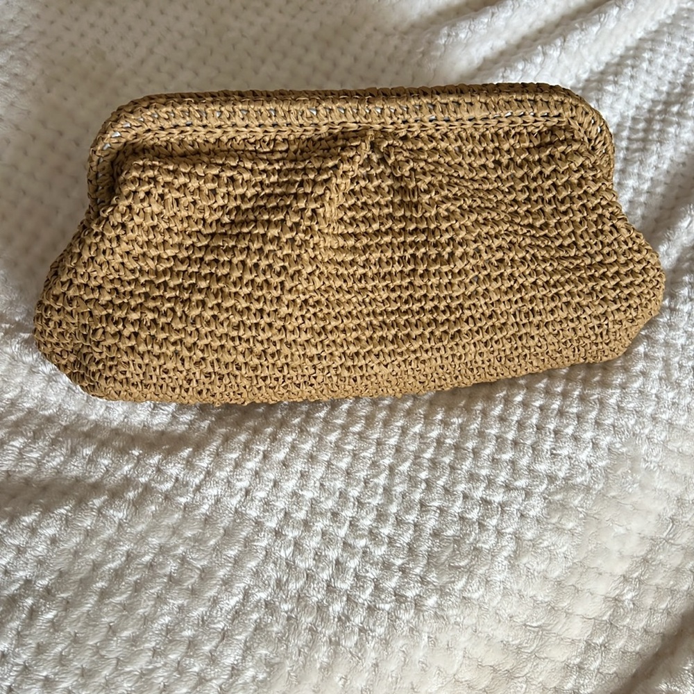 NEW - SIIS Handmade Raffia Bag/Clutch - Evening Crochet Pouch Bag